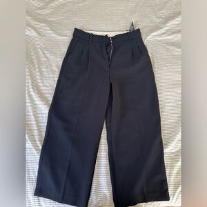 Aritzia Wilfred Effortless Crop Black Pants